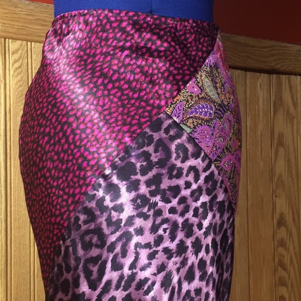 Unique Leopard Paisley Silky Skirt